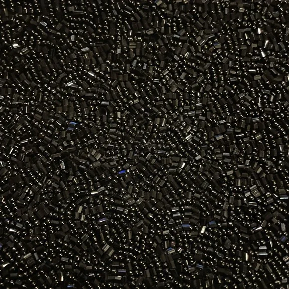 Moyna Black small pouch with silver heart. Top Zip . 5”w X 4 1/2w. - Picture 4 of 11